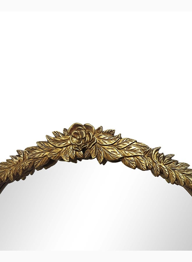 ميجو هوم مرآة حائط بإطار حديدي، مرآة ديكورية حديثة معلقة لغرفة المعيشة وغرفة النوم والمدخل، 38×3.5×99 سم، لون ذهبي - Image 3